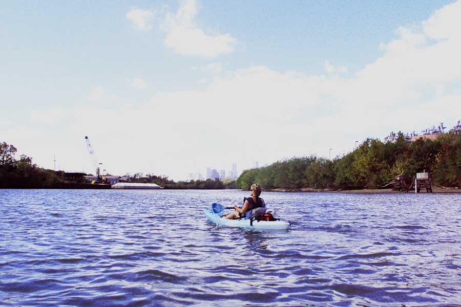 Kayaking along Buffalo River